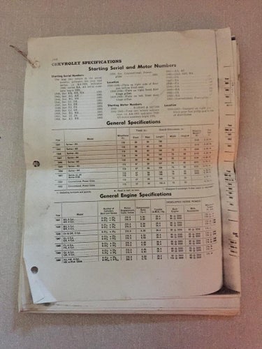 1940-1953 Chevrolet specifications 22 sidor