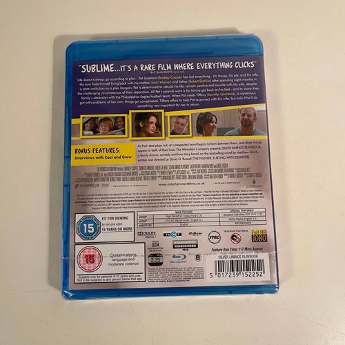 Inplastad Blu-Ray - Silver Linings playboon. Bradley Cooper