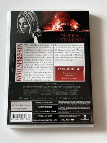 Nobels testamente (Liza Marklund). Beg. DVD