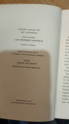Anne Franks dagbok av Anne Frank, bok, Very Good plus