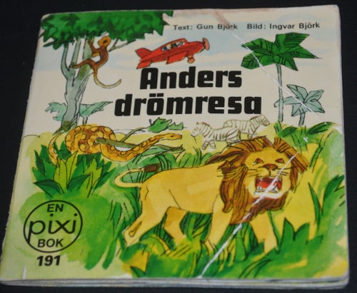 Äldre Pixi bok Anders drömresa
