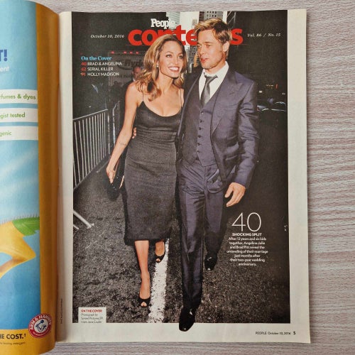 People Magazine October 2016 Brad Pitt Angelina Jolie Split Issue