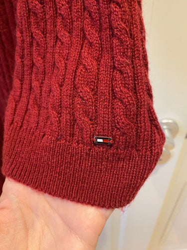 Tommy Hilfiger vinröd klänning, storlek S