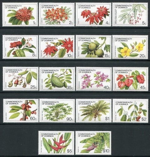 Dominica 1981 Växter Blommor Frukter Kpl serie postfriskt**