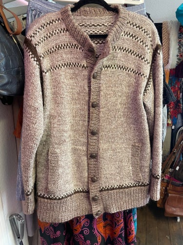 Brun Ullkofta. Stl L-XL