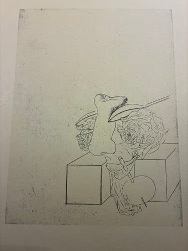 Salvador Dali! ! Litografiskt tryck från 1967 i riktigt fint skick!