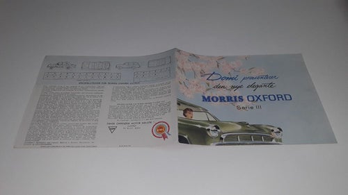 Morris Oxford Serie III 12 sidor tryckt 1957 dansk text