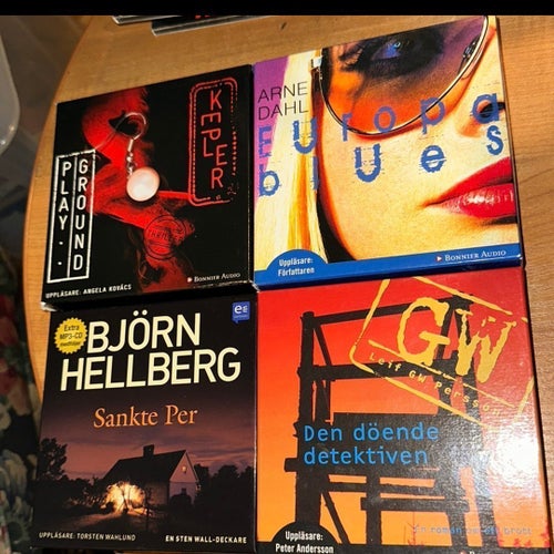 4 st Ljudböcker - Kepler, Dahl, Hellberg, Persson