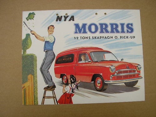 Försäljningsbroschyr MORRIS 1/2 Tons Skåpvagn och Pick-Up