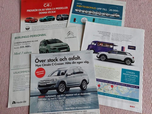 Annonser Citroen från 2000-talet 5-stycken