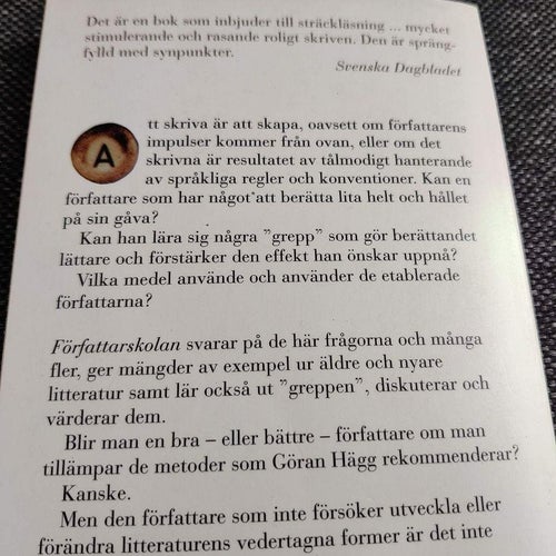Författarskolan av Hägg, Göran