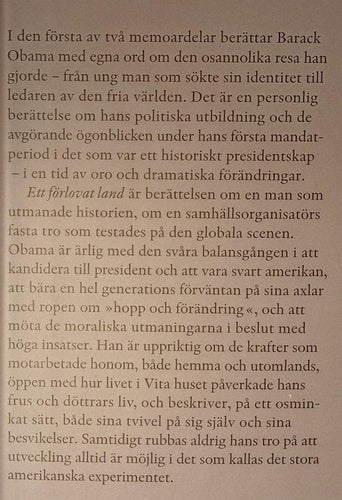 Ett förlovat land / Barack Obama