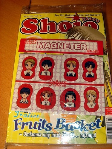 SHOJO STARS (svensk) NY OLÄST Nr 3 2008 KYLSKÅPSMAGNETER
