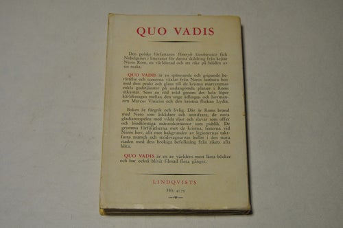 QUO VADIS i korsets tecken - Henryk Sienkiewicz