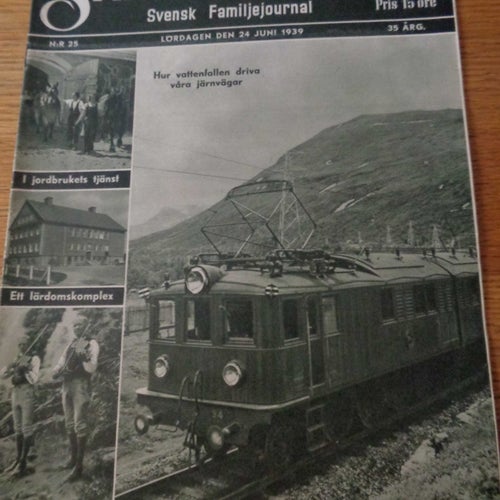 Såningsmannen nr25 1939 notis Sven Bergqvist Hammarby IF, tåg omslaget