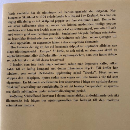 Paradiset,smaken och förnuftet njutningsmedlens historia