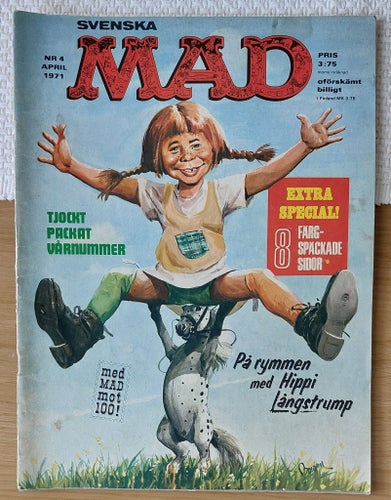 Svenska MAD Nr 4 1971 Pippi Långstrump