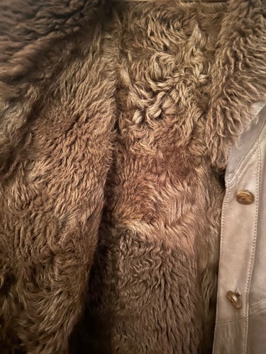 Shearling Spagnolo brun päls jacka dam s m