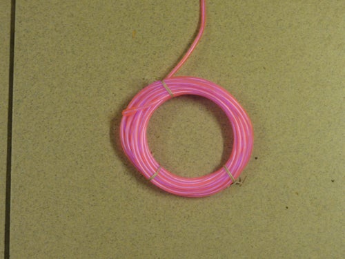 1 st oanvänd rosa ljustråd - 5 m