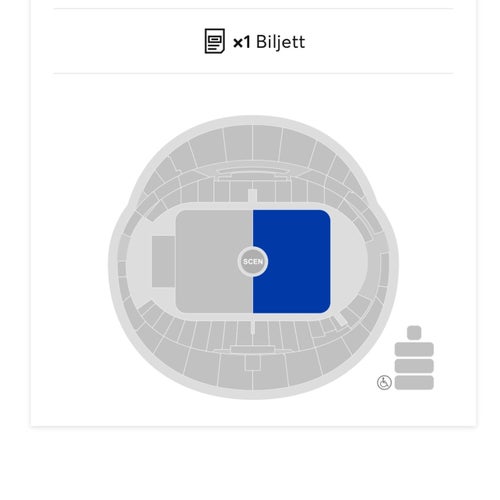 1 biljett till Swedish House Mafia på Ullevi