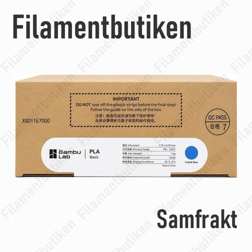 Bambu Lab PLA Basic Filament Blå/Cobalt Blue