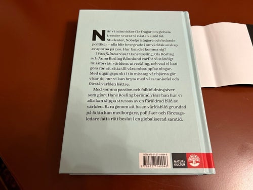 Factfulness - Förf. Hans Rosling --- ISBN 978-91-27-14994-6