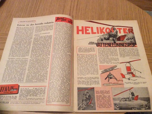 Teknik för alla Nr 18 1954 Helikopter av vatten rör,Motocross,Sjöglimt,Husqvarna