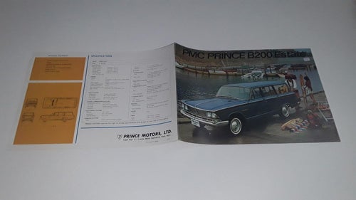 PMC Prince B200 Estate 4 sidor tryckt 1965 engelsk text