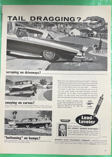 Tidningsutdrag 1959 Monroe Load-Leveler