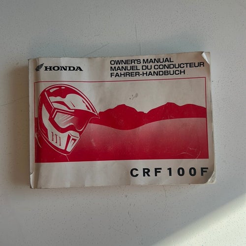 Honda CRF 100F Owner's Manual