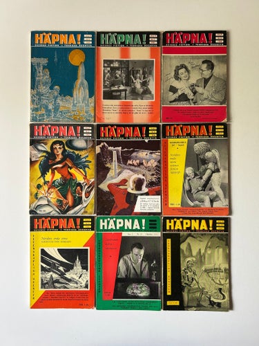 Häpna! 1955 Nr 2-11, Science Fiction Tidskrift