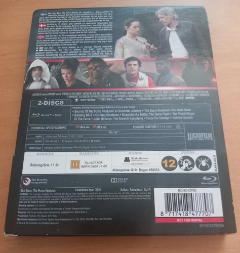 Star Wars: The Force Awakens(Steelbook)- (Svensk 2-disc Blu-ray)
