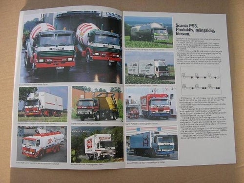 SCANIA Försäljningsbroschyr P93 Brandbil m.m.