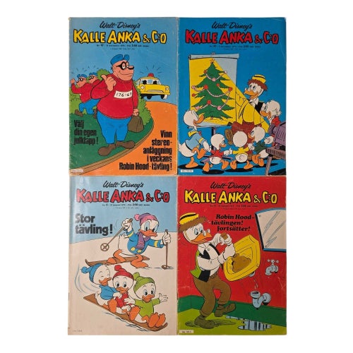 Kalle Anka & Co Serietidningar - 12 st 1974-1975