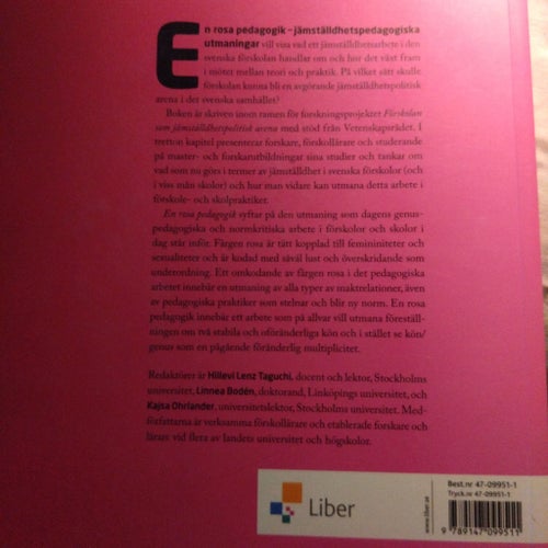 En rosa pedagogik - jämställdhetspedagogiska utmaningar, Hillelevi Lenz