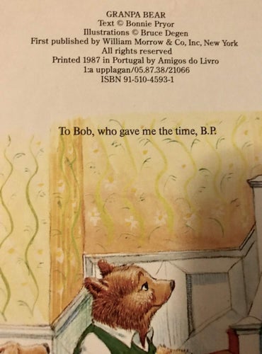 BJÖRNMORFAR Bonnie Pryor Bruce Degen 1987