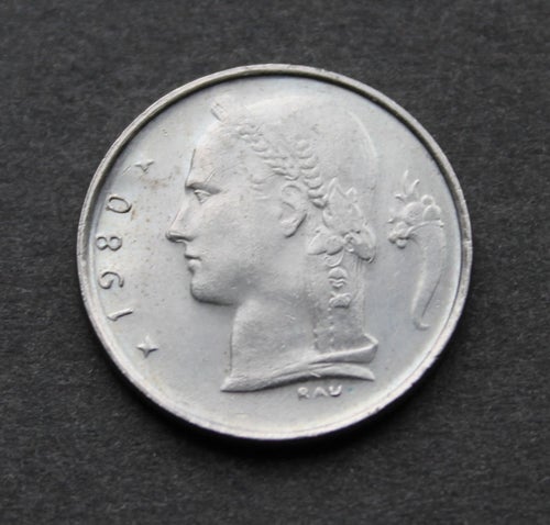 BELGIEN - 1 Franc 1980 - KM 142 - CuNi - Fransk text