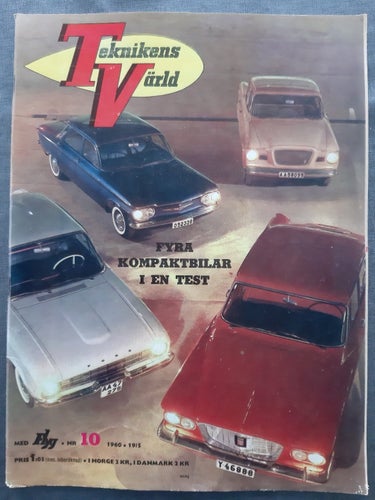 Teknikens Värld 10 1960: Chrysler Valiant, Ford Falcon, Studebaker Lark, Corvair