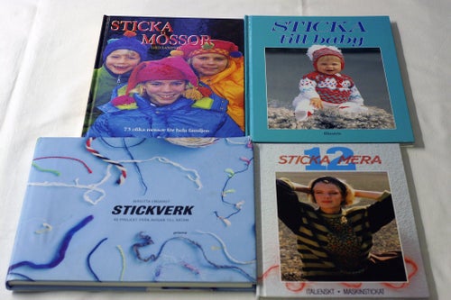 4 böcker om att STICKA (aukt 3)