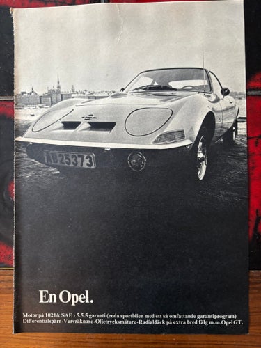 Opel GT 1969 annons