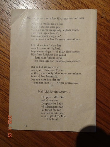Nya Bordsvisor - Nubbevisor på kända melodier, 1960-talet