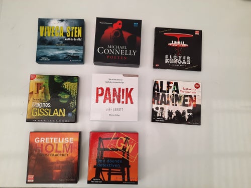 8 Ljudböcker deckare: Leif GW Persson + Katarina Wennstam + Viveka Sten etc.