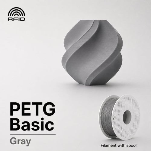 Bambu Lab PETG Basic Gray/Grå, 1.75 mm, 1 kg, 3d filament