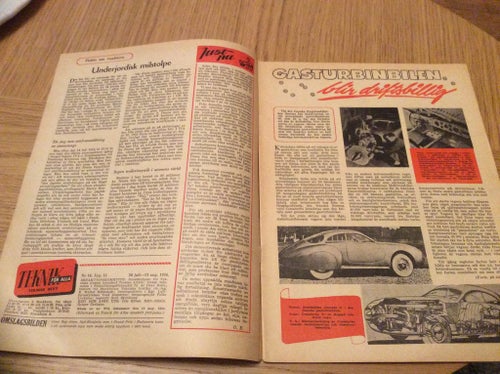 Teknik för alla Nr 16 1954 Gasturbinbilen,Socema,Metall,Flygande cowboy,BMW MC!