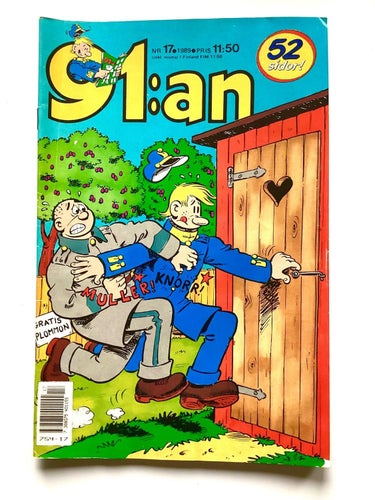 91:an Serietidning Nr 17 1989 Tecknad svensk serie Humor Militär