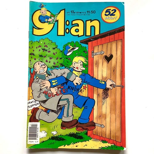 91:an Serietidning Nr 17 1989 Tecknad svensk serie Humor Militär