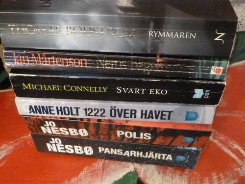 BOK, 6 STYCKEN POCKET BÖCKER, THOMAS BODSTRÖM, JAN MÅRTENSON, MICHAEL CONNELLY