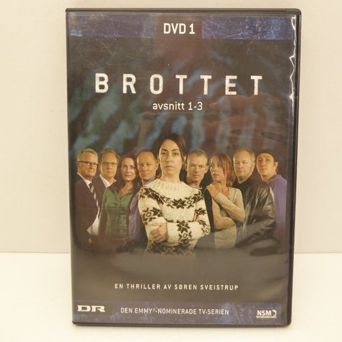 Brottet Avsnitt 1-3 Region 2, DVD-film, Svensk text, Fint skick