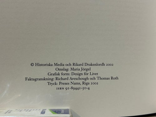 Andra Världskrigets Aktörer av Rikard Drakenlordh. Bok. Very Fine plus