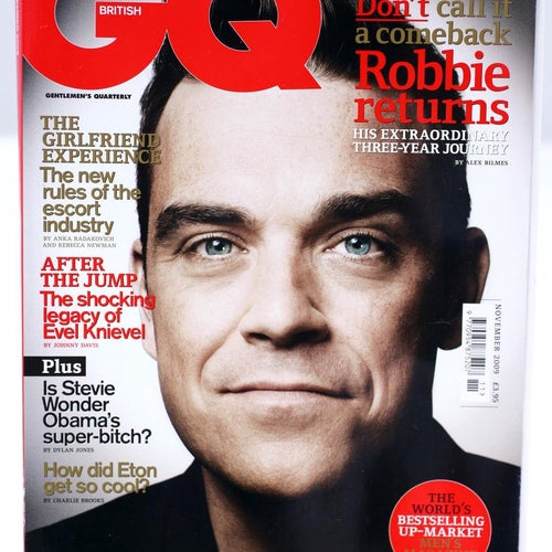 GQ magazine-English issue-November 2009-Robbie Williams-Weight 920g-NEW-FREEPOST